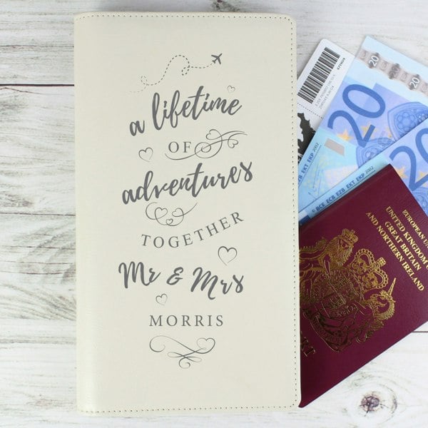 Personalised Memento Company Personalised Couples Travel Document Holder