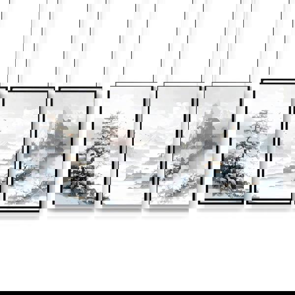 Modern Pictures For Living Room | Set of 3 Asian Inspired Wall art Prints