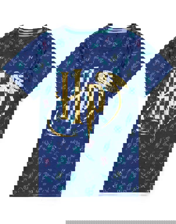 Harry Potter Girls Blue Short Sleeve Short Leg Pyjama Set