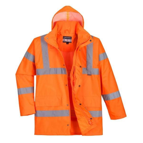 Hi-Vis Breathable Rain Traffic Jacket Portwest