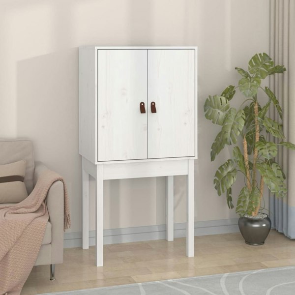 Berkfield Highboard White 60x40x120 cm Solid Wood Pine