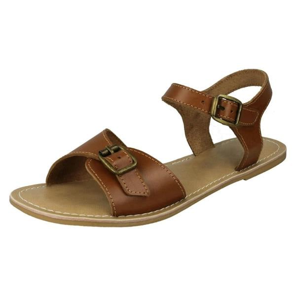 Leather Collection Ladies Leather Collection Ankle Strap Sandals