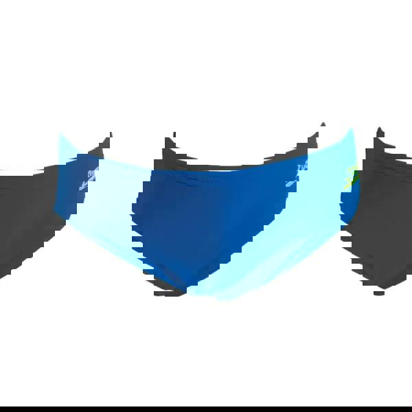 Zoggs Junior New Wave Racer Trunks in royal blue with green logo