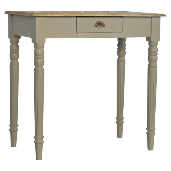 Wyld Haus Monteriggioni Grey Hand Painted Writing Desk with Drawer