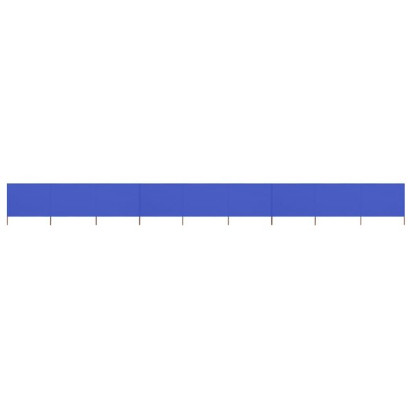 Berkfield 9-panel Wind Screen Fabric 1200x160 cm Azure Blue