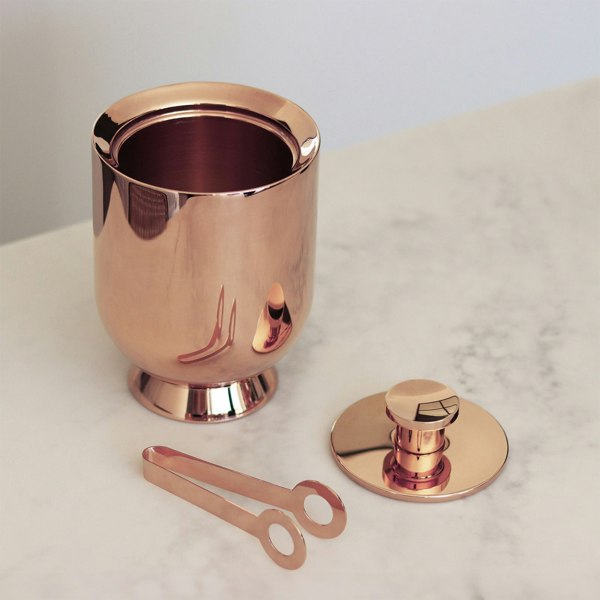 Nick Munro Trombone Ice Bucket & Tongs Rose Gold