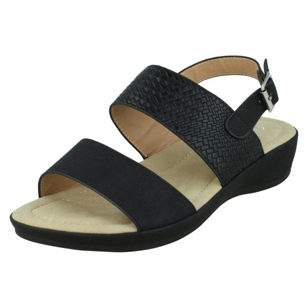Spot On Ladies Spot On Low Wedge Mules F00287