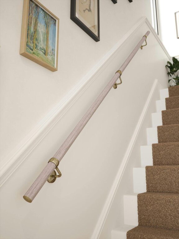 Handrails Direct Wappenbury Grey Straight Flight Handrail