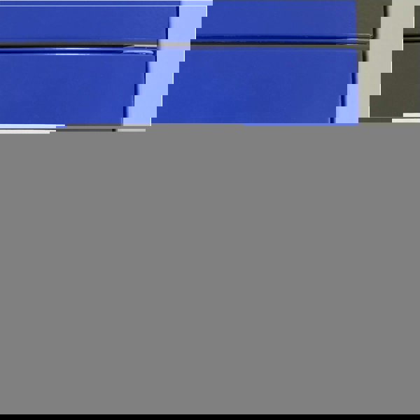 Monstershop 3 x Metal Storage Lockers - Two Doors, Blue - Flatpack