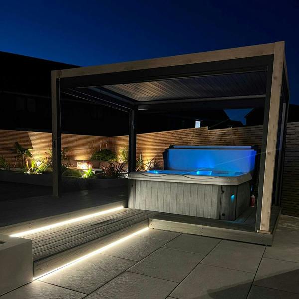 Ocean Designs Tivoli 4m x 3.6m Wood Effect Free Standing Pergola