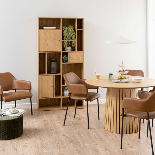 Furniture To Go Rangoon 3 Door Large Bookcase in Oak