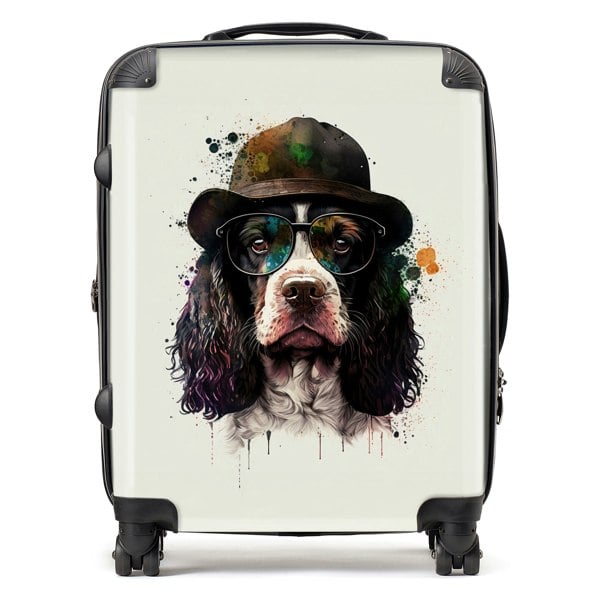 Warren Reed Springer Spaniel Dog Splashart Suitcase