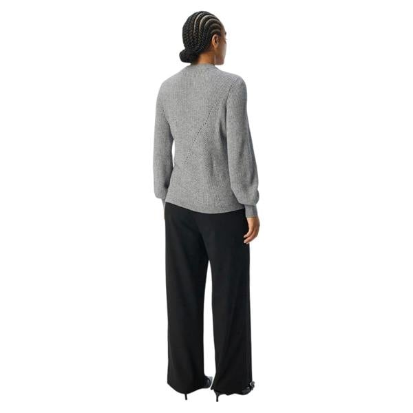 Object Womens/Ladies Crew Neck Regular Jumper - Medium Grey - 