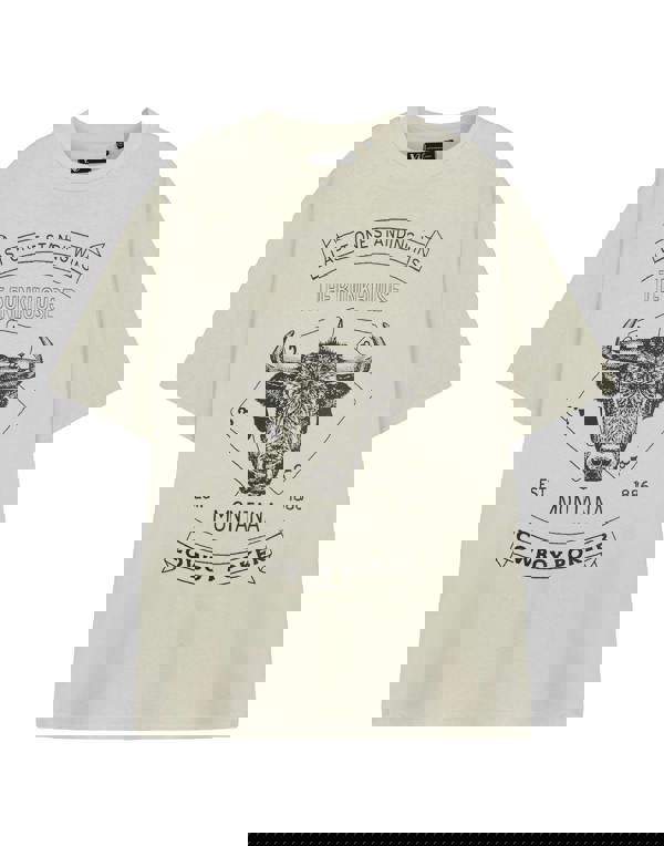 Yellowstone Mens Beige Cowboy Poker Short Sleeved T-Shirt