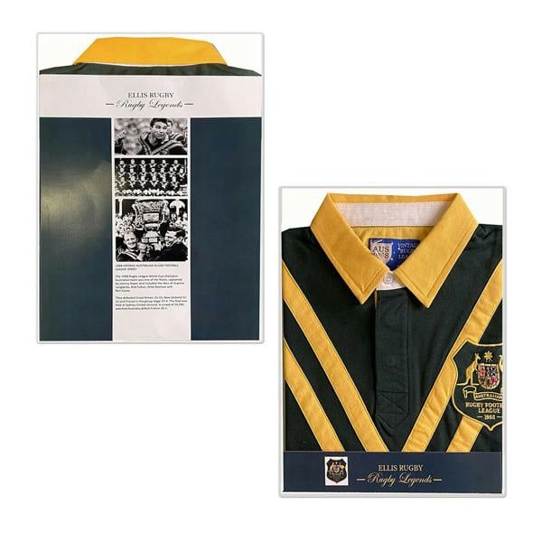 Ellis Rugby Australian Rugby League Shirt Polo Retro Kangaroo Style