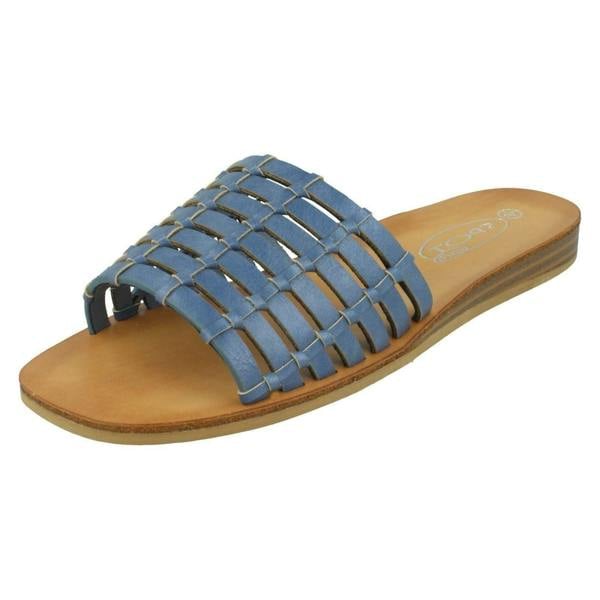 Spot On Ladies Spot On Weave Vamp Mules F00336