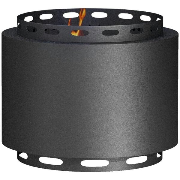Smokeless Fire Pit, 48.5cm Portable Wood Burning Firepit with Poker for Garden Camping Bonfire Party, Metal, Black