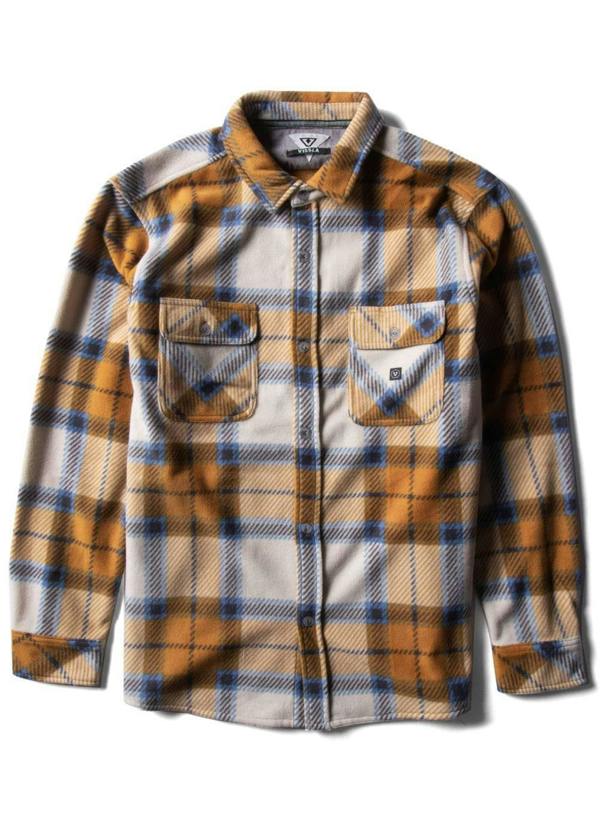 Vissla Eco-Zy LS Polar Flannel - dark honey