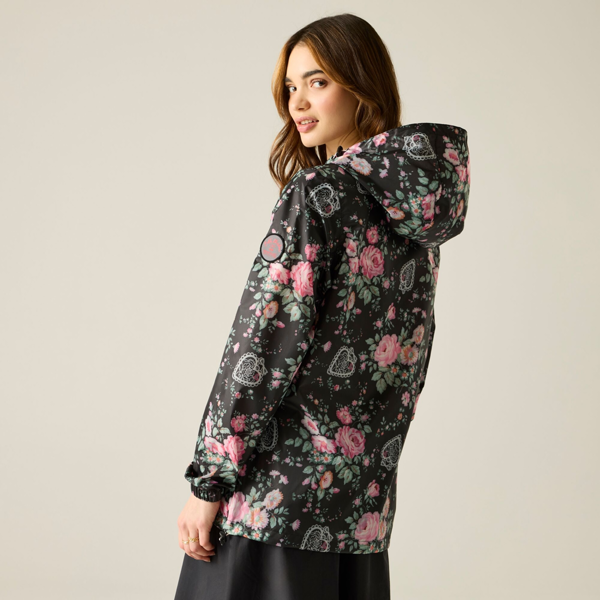 Regatta Womens Cath Kidston Hackney Rose Waterproof Shell Jacket - Black