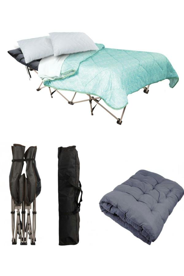 Foldable Guest Bed with Removeable Cushioned Mattress