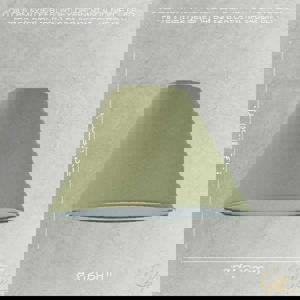 Traditional 8 Inch Olive Green Cotton Fabric Coolie Lamp Shade Image 6