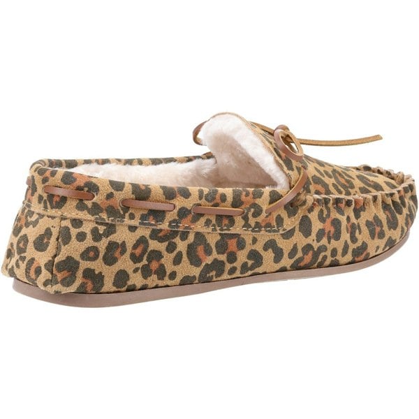 Hush Puppies Womens/Ladies Allie Leopard Print Suede Slippers - Brown