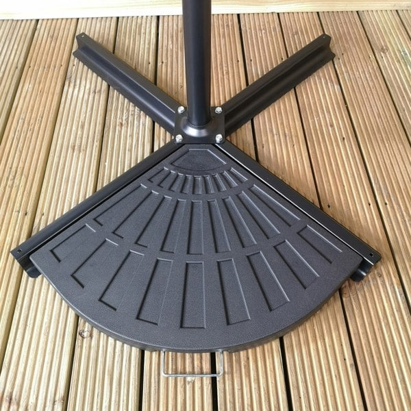 Samuel Alexander 1 Piece 14kg Black Hanging Banana Cantilever Garden Parasol Base Weight