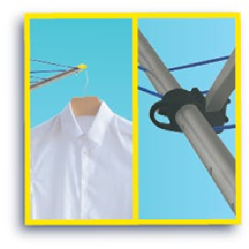 Hills Airdry 4 Arm Garden Rotary Clothes Dryer With Ground Socket - 40 Meter Washing Line