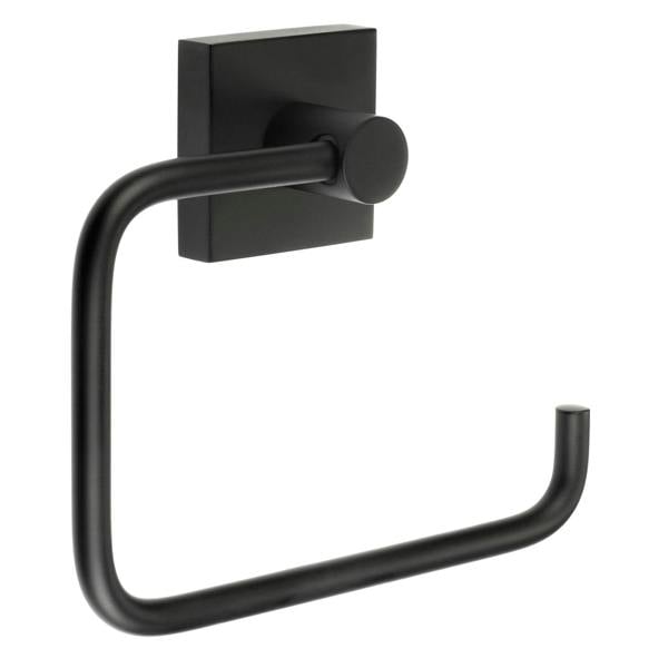 Matt black toilet roll holder