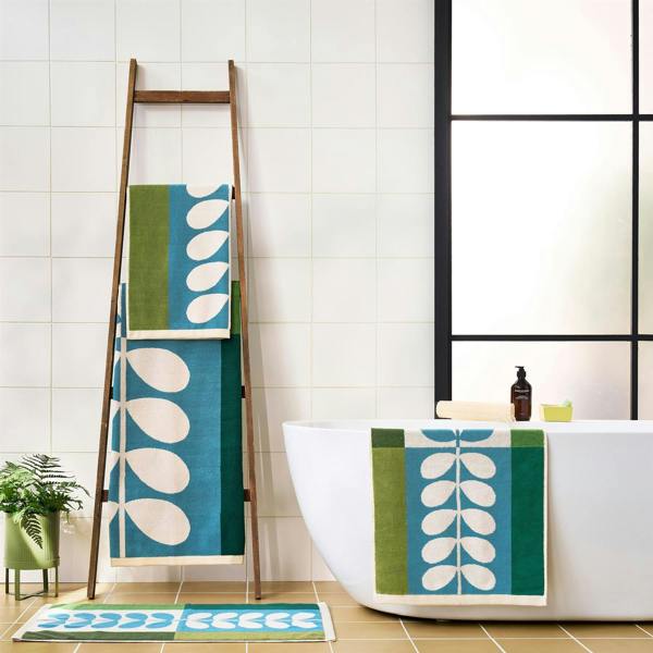 Orla Kiely Stem Check Willow Bath Mat 50x90cm