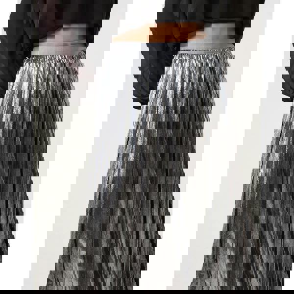 Blue Vanilla Metallic Pleated Tulle Skirt