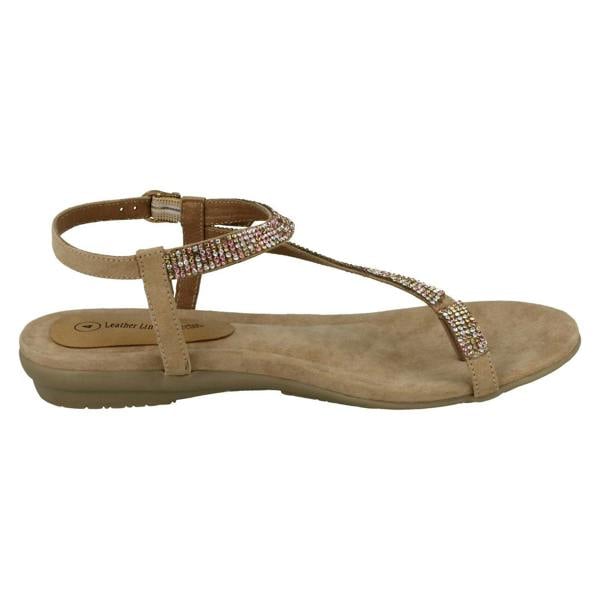 Leather Collection Ladies Leather Collection Y Strap Toe Loop Sandals
