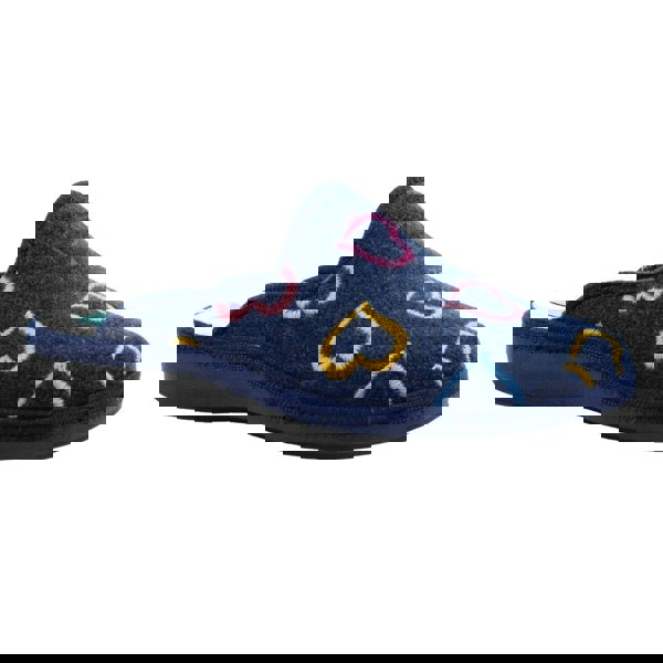 Lunar Womens Love Mule Slippers - Navy