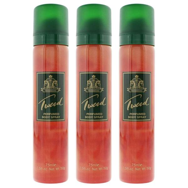 Taylor Of London Tweed Perfumed Body Spray 75ml X 3