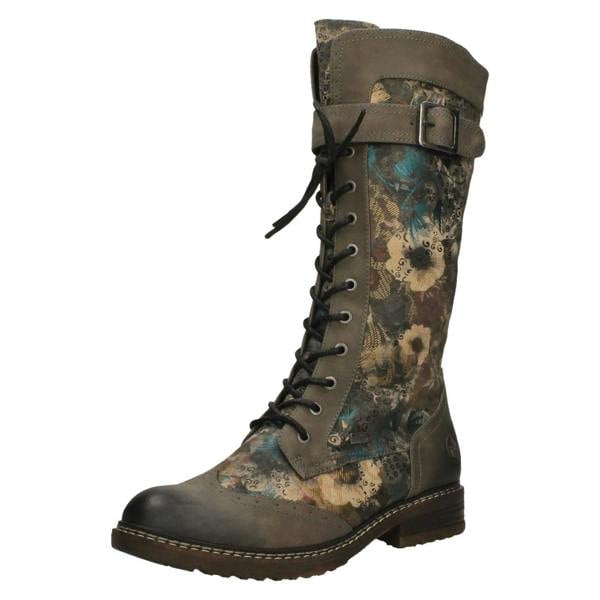 Rieker Ladies Rieker-Tex Floral Pattern Knee High Boots 94734