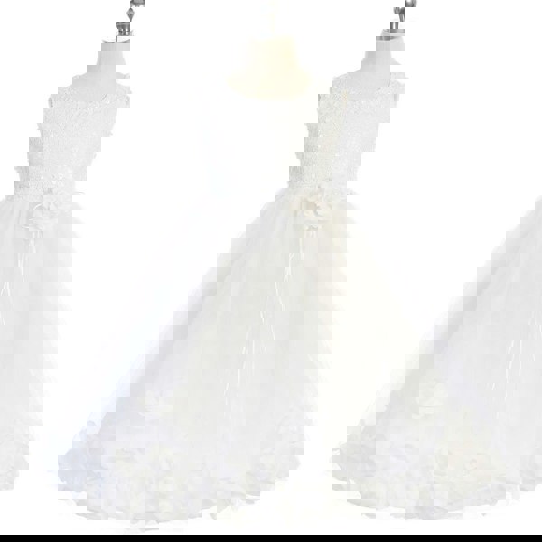 Sequin White Kenza Dress on mannequin