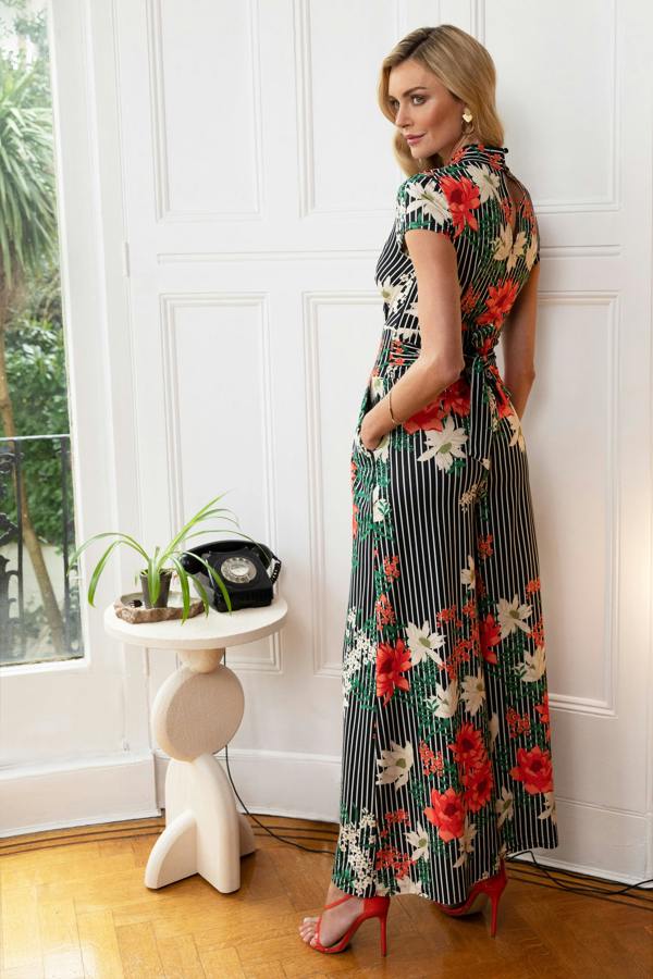 HotSquash Wide Leg Jumpsuit with Cap Sleeves