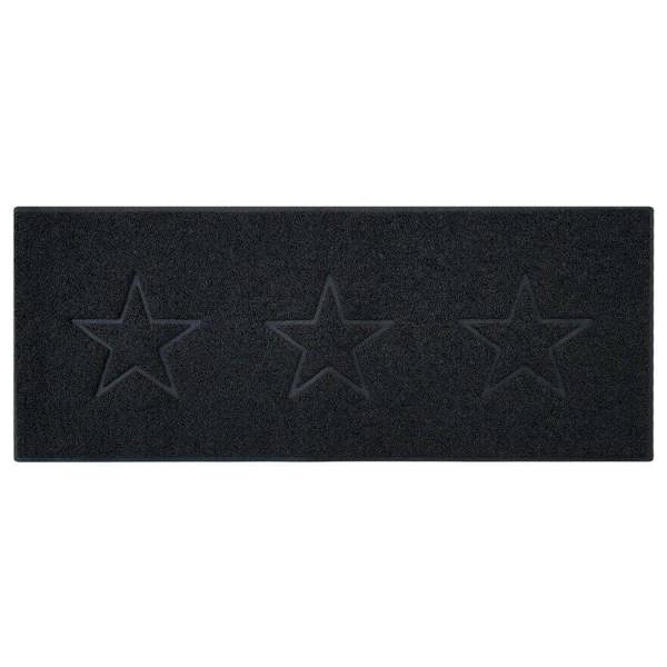 Nicoman Embossed Triple Star Home Entrance Runner Mat - Multiple Colours