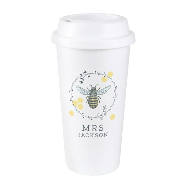 Personalised Memento Company Personalised Bee Insulated Travel Cup
