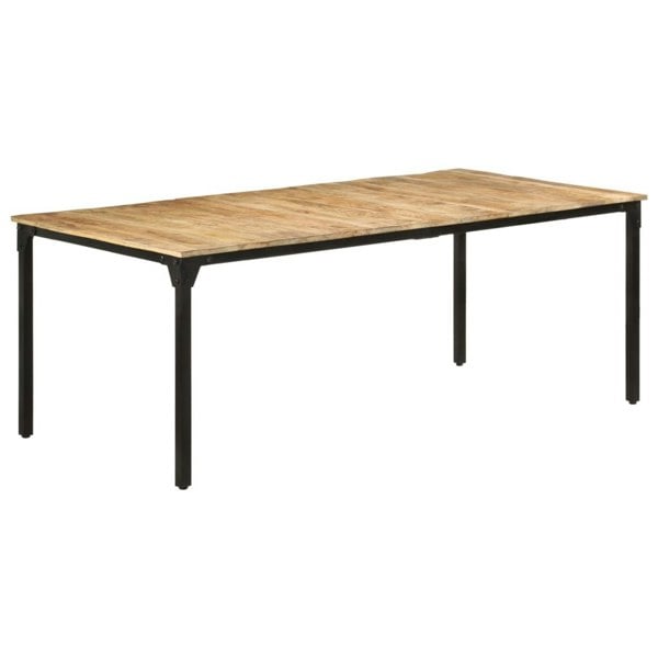 Berkfield Dining Table 200x100x76 cm Rough Mango Wood