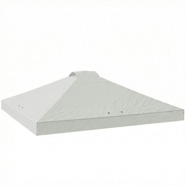 Gazebo Roof Replacement UV50+ Waterproof Pop Up Canopy Cover with 8 Drainage Holes 3 x 3 m White