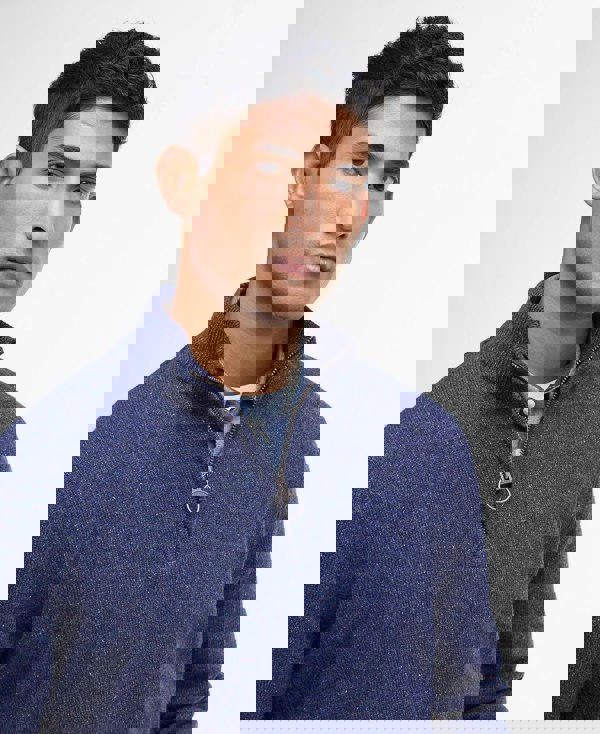 Barbour Tisbury Half Zip Knitted Jumper - Deep Blue