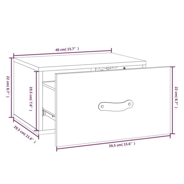 Berkfield Wall-mounted Bedside Cabinets 2 pcs White 40x29.5x22 cm
