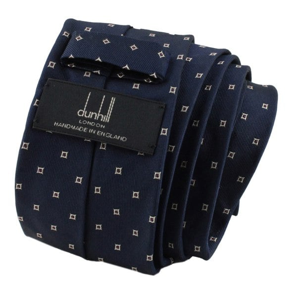 Dunhill luxurious mulberry silk tie in a woven neats pattern