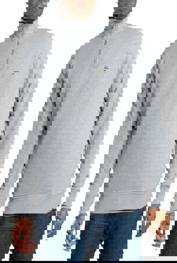 Lacoste Men's Zip-Up High Neck Interlock Sweatshirt