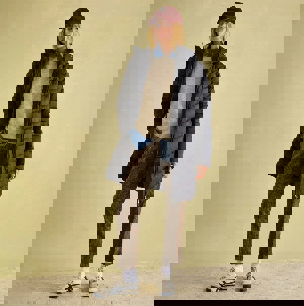 Joules MOORSDALE Womens Mid Length Showerproof Padded Coat with Hood Black