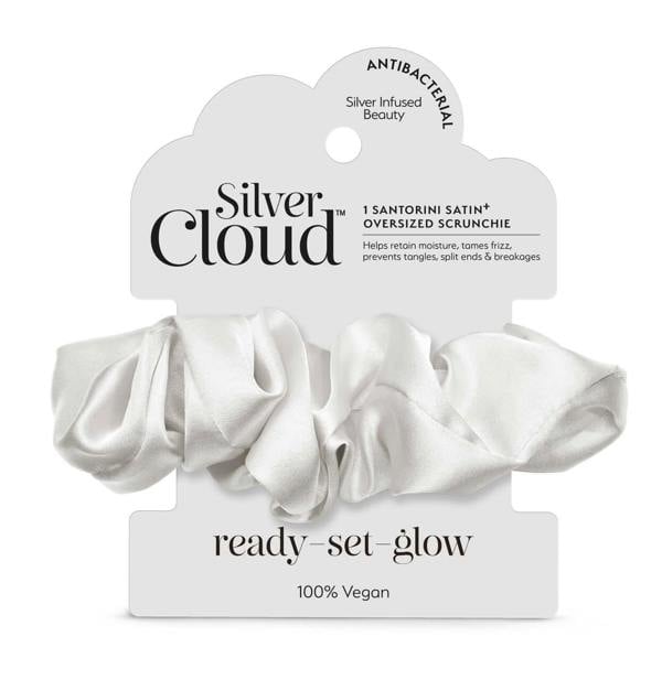 Silver Cloud Beauty Silver Cloud Satin+ Oversized Scrunchie Santorini White