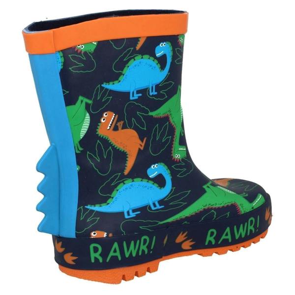 CHARACTER Boys Dinosaur Rawr Wellington Boots GUV22710AA02BSZZ
