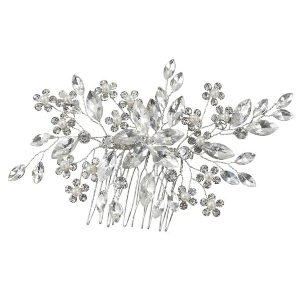 Gold Trip Crystal Flower Hair Comb