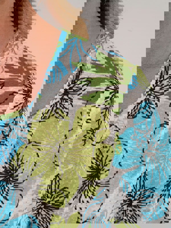 TIGI-Wear Tropical Floral All-over Print Top